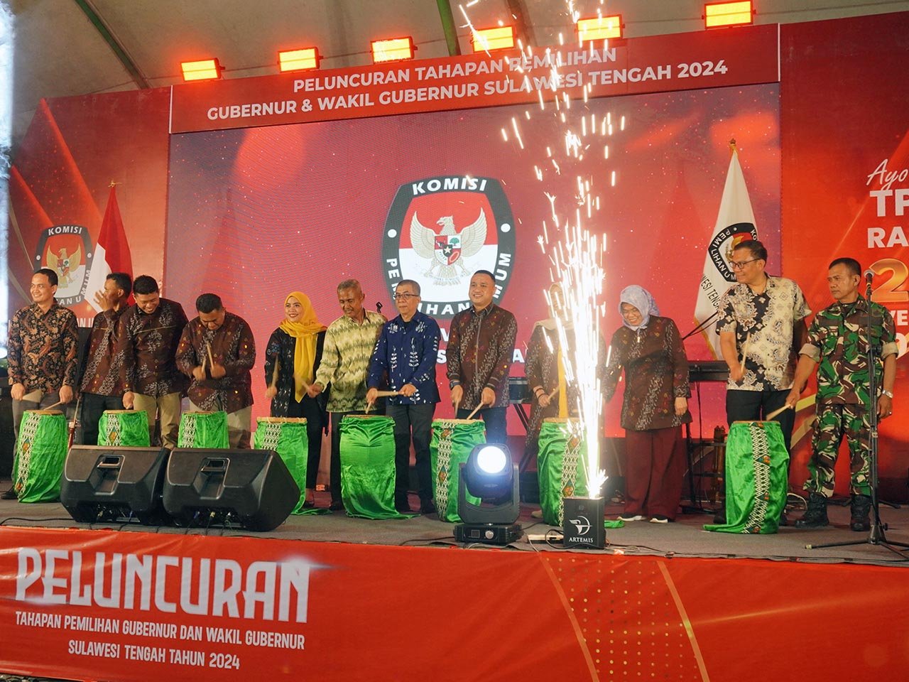 TUTURA.ID - KPU Sulteng resmi meluncurkan tahapan Pilgub 2024